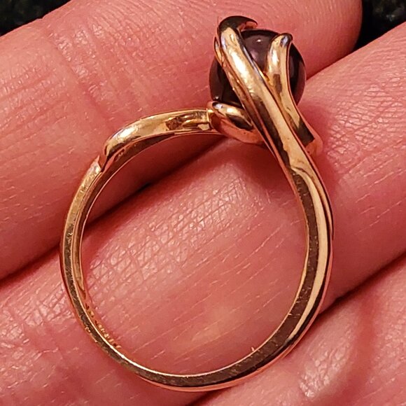 TAHITIAN PEARL14 KT. GOLD RING, VINTAGE 1990 BEAUTIFUL RING - Picture 14 of 15